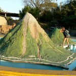 Model of the island at the port