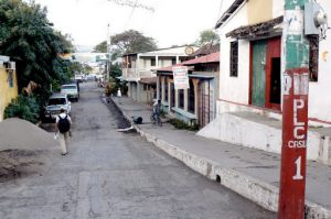 Looking toward the port