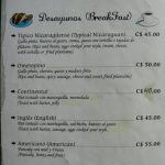 Hotel Ometepetl menu