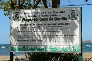 Sign at the beach