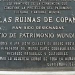 Commemorative plaque for the Copan world heritage site