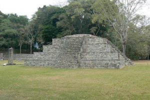 Restored pyramid in the Great Plaza group