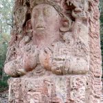 Close-up detail of stela, dated about AD 613-738