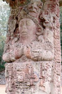 Close-up detail of stela, dated about AD 613-738