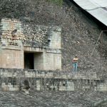 Guard overlooking the huge ball court