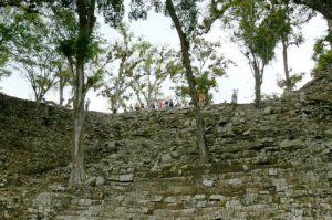 Tourists on top of the Temple