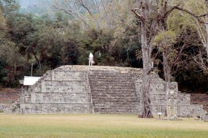 Partially restored pyramid in WestPlaza