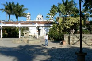 Town of Copan church and Central Plaza