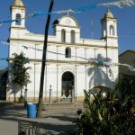 Town of Copan main church on the central plaza