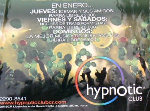 Ad for Club Hypnotic (San Jose, Costa Rica)