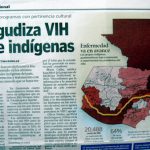 Newspaper story and map of HIV in Guatemala