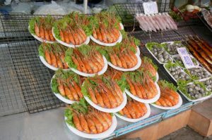 Tasty street food--shrimp