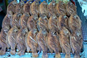 Tasty street food--dried fish