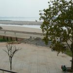 View of Mekong River with new promenade walkway