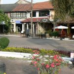 Cafes by Nam Phou fountain in cenrtal Vientiane