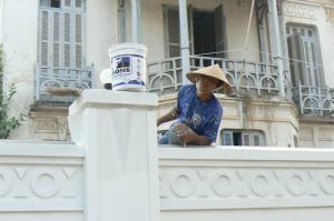 Painting wall for Vientiane anniversary