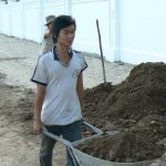 Planting gardens for Vientiane anniversary
