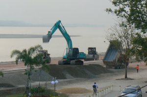 New promenade being built along Mekong River