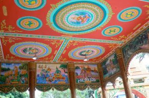 Temple portico ceiling detail