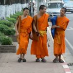 Young monks on their way...