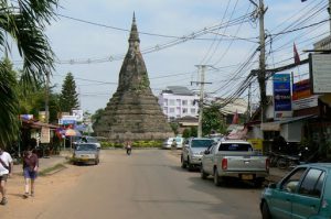 Ancient stupa in city center