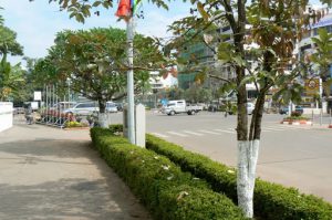 Main avenue in central Vientiane