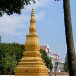 Small stupa on temple grounds