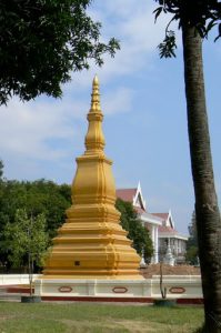 Small stupa on temple grounds