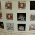 Wall columbarium for deceased person's ashes