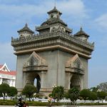 Patuxai monument is a war monument in the centre of