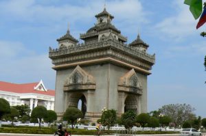 Patuxai monument is a war monument in the centre of