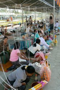 Waiting for blessing ceremony (the blessing comes through the strings)