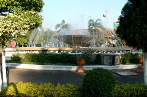 Nam Phou fountain in central Vientiane