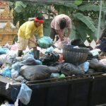 Trash collecting and sorting by hand