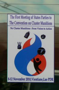 Cluster Munitions Conference in Vientiane November 2010;  Laos still remains