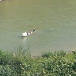 Fishing in Nam Khan River (cleaner than Mekong)