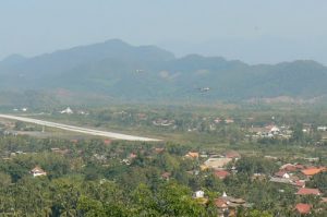 Airplane taking off from airport