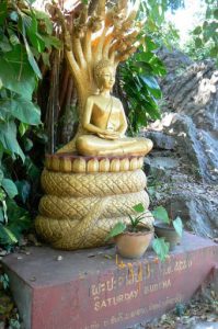 Shrine with Naga on the Phou Si hill