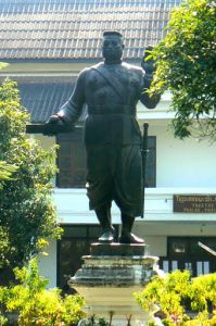 Statue of Sisavang Vatthan,  last king of the Kingdom