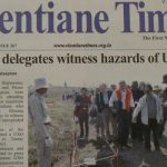 Vientiane newspaper story about land mines