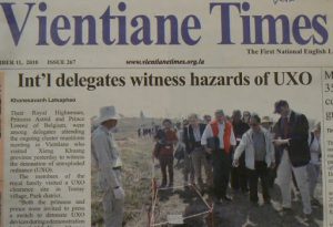 Vientiane newspaper story about land mines