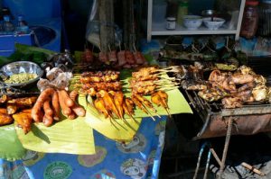 Meat selection in the market