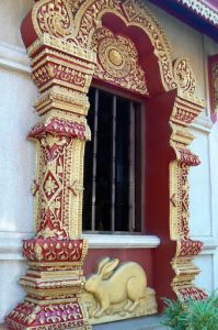 Window detail at Wat Klang Wiang