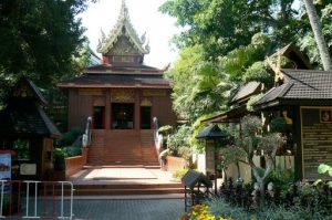 The Ubosoth at Wat Phra Kaew, Chiang Rai, houses the