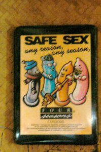 Poster inside Cabbages & Condoms Restaurant