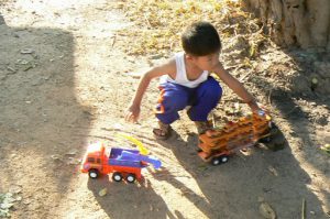 A boy and his toys