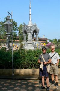 Richard and Michael at shrine in Tung and Kim Park