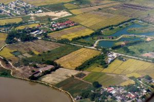 Aerial view over Chiang Rai district