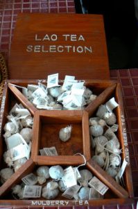 Wooden box of teas