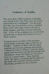 Comment on the Buddha sculptures in the caves